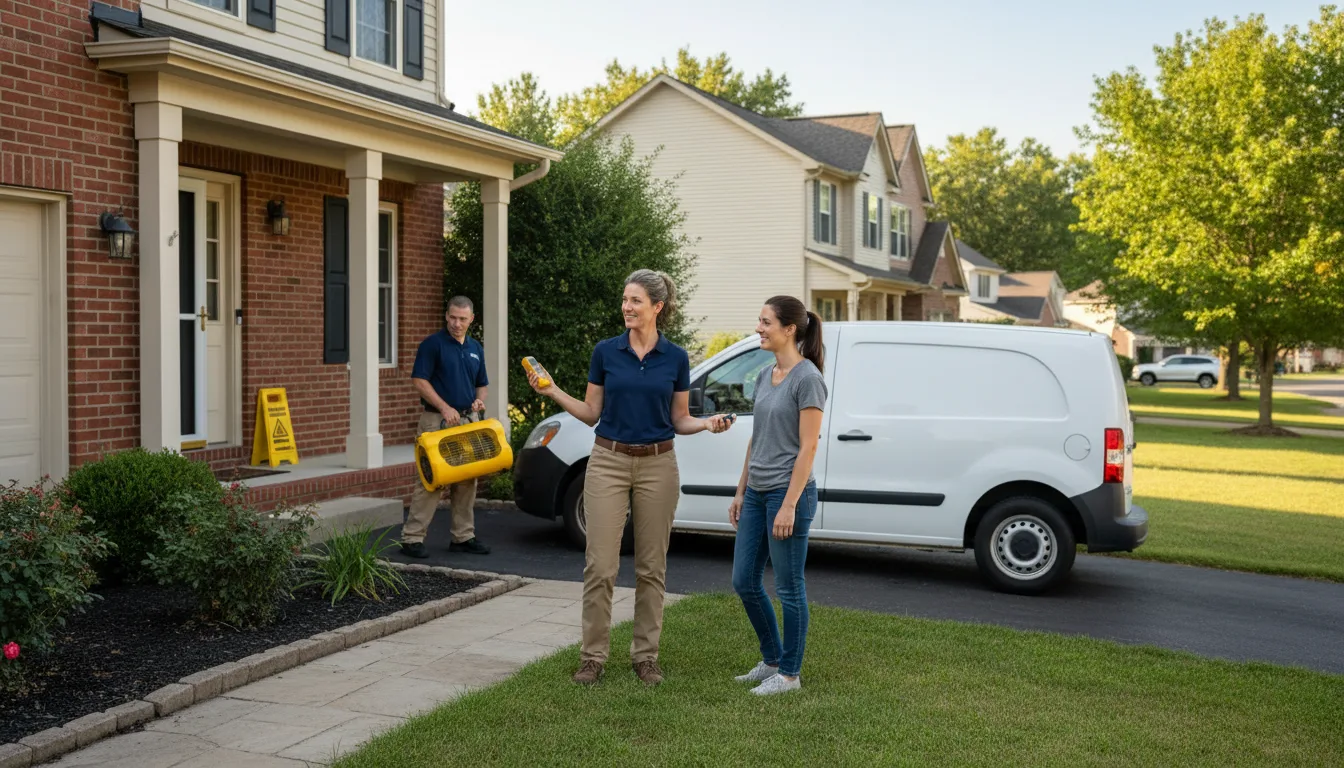 Residential water damage restoration in Buckingham, PA